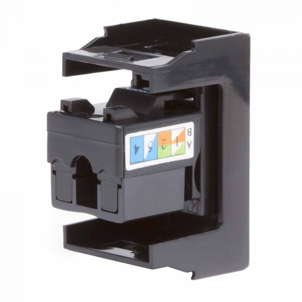 Розетка компьютерная 1-м 1мод. Viva RJ45 кат.6 черн. DKC 45258 ТехноИмпульс