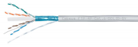 Кабель витая пара F/UTP кат.6 4х2х23AWG solid PVC нг(А)-LS FTP-4P-Cat.6-SOLID-GY сер. (уп.305м) Cabeus 8947c ТехноИмпульс