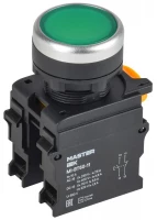 Кнопка d22мм 1НО+1НЗ MASTER зел. IEK MI-BT60-11-3-22-K06 ТехноИмпульс
