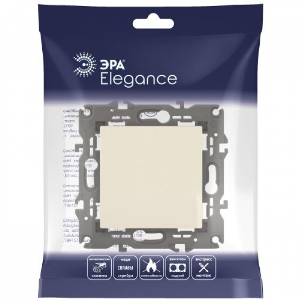 Выключатель 1-кл. СП Elegance 14-1101-02 10А IP20 250В 10AX механизм сл. кость Эра Б0034208 ТехноИмпульс