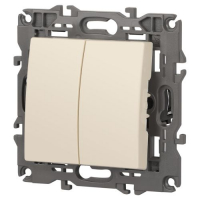 Выключатель 2-кл. СП Elegance 14-1104-02 10А IP20 250В 10AX механизм сл. кость Эра Б0034231 ТехноИмпульс