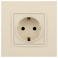 Розетка 1-м СП Эра Elegance 14-2102-02 16А IP20 16AX 250В 2P+E Schuko защ. шторки сл. кость Эра Б0034273 ТехноИмпульс