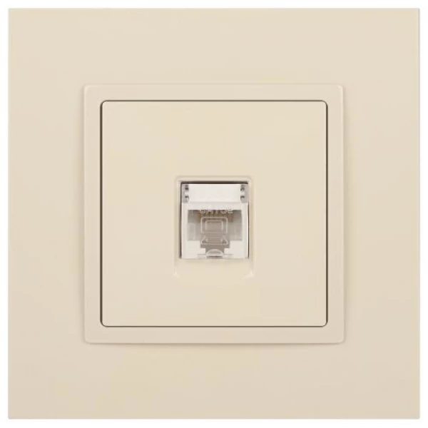 Розетка компьютерная 1-м Elegance 14-3107-02 RJ45 IP20 механизм сл. кость Эра Б0034303 ТехноИмпульс