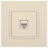 Розетка компьютерная 1-м Elegance 14-3107-02 RJ45 IP20 механизм сл. кость Эра Б0034303 ТехноИмпульс