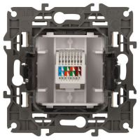 Розетка компьютерная 1-м Elegance 14-3107-02 RJ45 IP20 механизм сл. кость Эра Б0034303 ТехноИмпульс