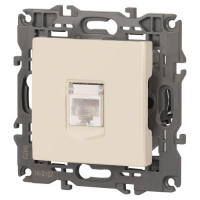Розетка компьютерная 1-м Elegance 14-3107-02 RJ45 IP20 механизм сл. кость Эра Б0034303 ТехноИмпульс