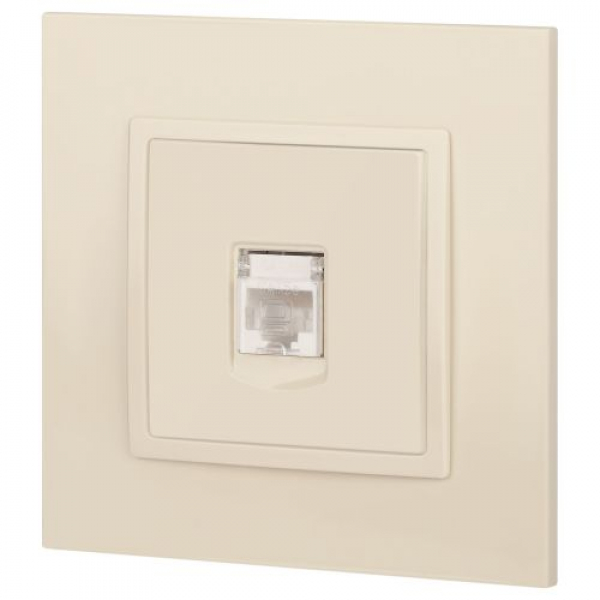 Розетка компьютерная 1-м Elegance 14-3107-02 RJ45 IP20 механизм сл. кость Эра Б0034303 ТехноИмпульс