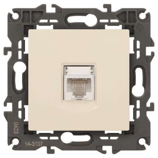 Розетка компьютерная 1-м Elegance 14-3107-02 RJ45 IP20 механизм сл. кость Эра Б0034303 ТехноИмпульс