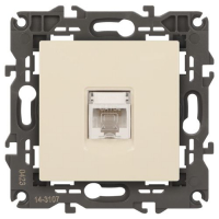 Розетка компьютерная 1-м Elegance 14-3107-02 RJ45 IP20 механизм сл. кость Эра Б0034303 ТехноИмпульс