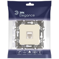 Розетка компьютерная 1-м Elegance 14-3107-02 RJ45 IP20 механизм сл. кость Эра Б0034303 ТехноИмпульс