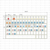 Наклейка модульная большой комплект 164х299 PROxima EKF mn-1-3 ТехноИмпульс