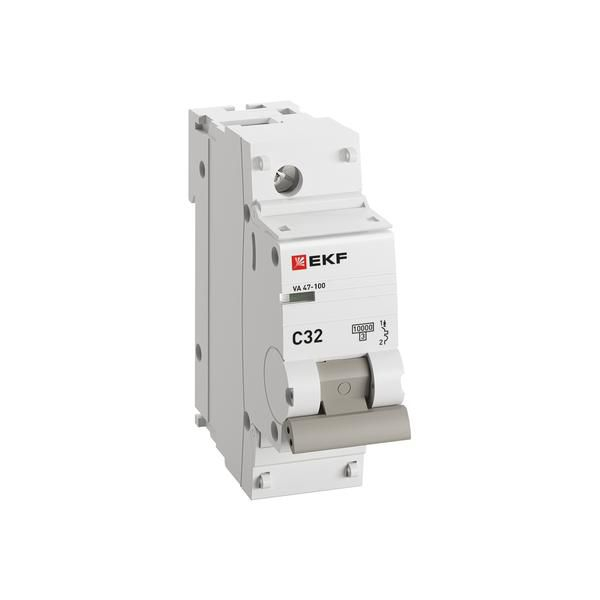 Выключатель автоматический модульный 1п C 32А 10кА ВА 47-100 PROxima EKF mcb47100-1-32C-pro ТехноИмпульс
