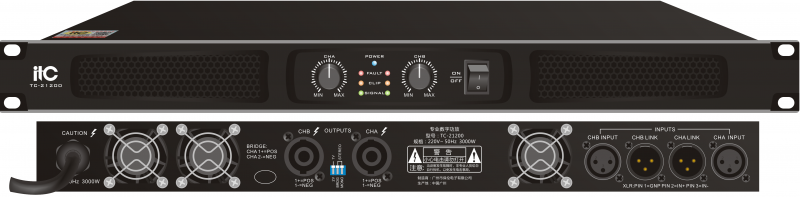 ITC TC-21200 2-канальный усилитель, 2х1200W / 8 Ом ТехноИмпульс