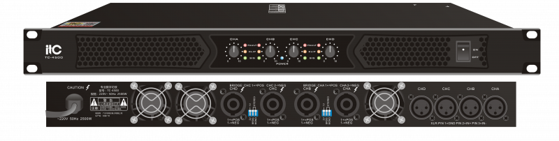 ITC TC-4500  4-х канальный усилитель 4х500W / 8 Ом, 4х800W / 4 Ом ТехноИмпульс