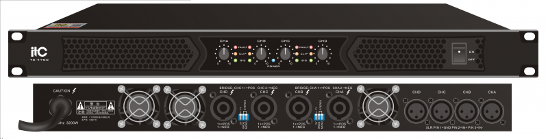 ITC TC-4700  4-х канальный усилитель 4х700W / 8 Ом, 4х1200W / 4 Ом ТехноИмпульс