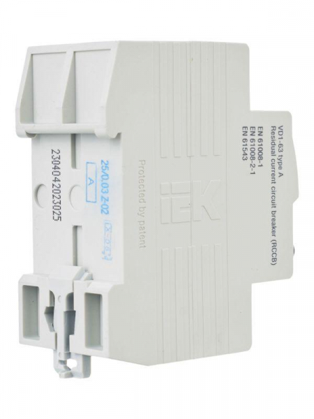 Выключатель дифференциального тока (УЗО) 2п 25А 30мА тип A ВД1-63 KARAT IEK MDV11-2-025-030 ТехноИмпульс