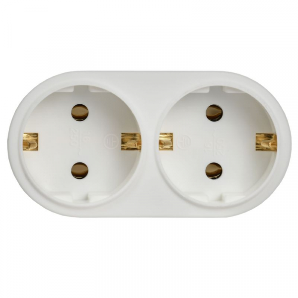 Разветвитель 2-м 16А IP20 Т-01/02 кругл. IEK WTP10-16-02 ТехноИмпульс