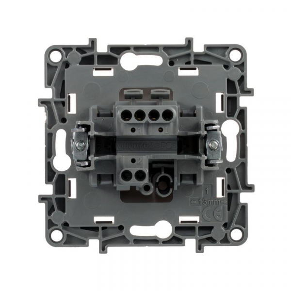 Выключатель 1-кл. СП Etika 10А IP20 250В 10AX безвинтов. зажимы механизм бел. IEK 672201 ТехноИмпульс