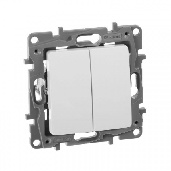 Выключатель 2-кл. СП Etika 10А IP20 250В 10AX безвинтов. зажимы механизм бел. IEK 672202 ТехноИмпульс