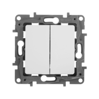 Выключатель 2-кл. СП Etika 10А IP20 250В 10AX безвинтов. зажимы механизм бел. IEK 672202 ТехноИмпульс