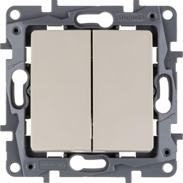 Выключатель 2-кл. СП Etika 10А IP20 250В 10AX безвинтов. зажимы механизм сл. кость IEK 672302 ТехноИмпульс