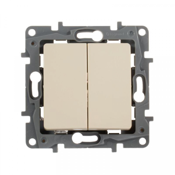 Выключатель 2-кл. СП Etika 10А IP20 250В 10AX безвинтов. зажимы механизм сл. кость IEK 672302 ТехноИмпульс