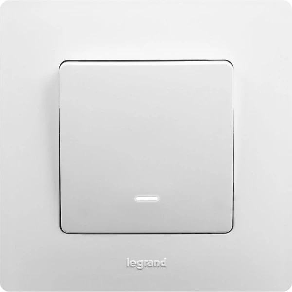 Выключатель 1-кл. СП Etika 10А IP20 250В 10AX с подсветкой/индикацией безвинтов. зажимы механизм бел. IEK 672203 ТехноИмпульс