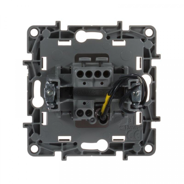 Выключатель 1-кл. СП Etika 10А IP20 250В 10AX с подсветкой/индикацией безвинтов. зажимы механизм бел. IEK 672203 ТехноИмпульс