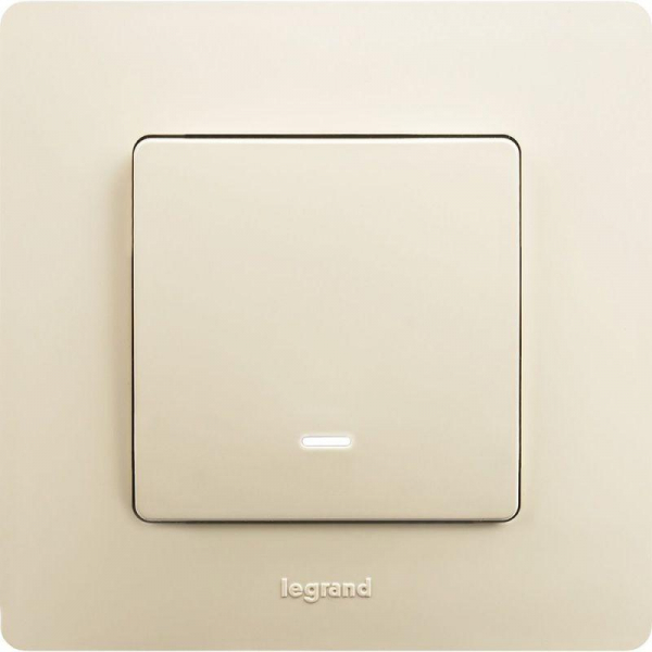 Выключатель 1-кл. СП Etika 10А IP20 250В 10AX с подсветкой/индикацией безвинтов. зажимы механизм сл. кость IEK 672303 ТехноИмпульс