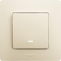 Выключатель 1-кл. СП Etika 10А IP20 250В 10AX с подсветкой/индикацией безвинтов. зажимы механизм сл. кость IEK 672303 ТехноИмпульс