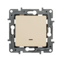 Выключатель 1-кл. СП Etika 10А IP20 250В 10AX с подсветкой/индикацией безвинтов. зажимы механизм сл. кость IEK 672303 ТехноИмпульс