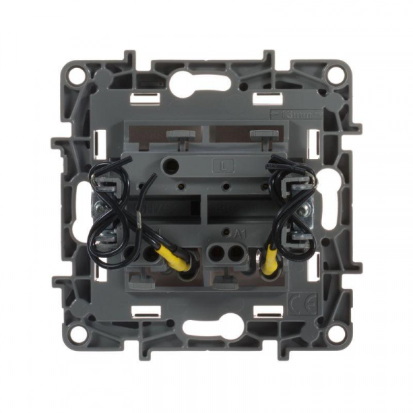 Выключатель 2-кл. СП Etika 10А IP20 250В 10AX с подсветкой/индикацией безвинтов. зажимы механизм бел. IEK 672204 ТехноИмпульс