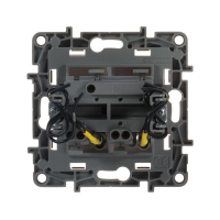 Выключатель 2-кл. СП Etika 10А IP20 250В 10AX с подсветкой/индикацией безвинтов. зажимы механизм бел. IEK 672204 ТехноИмпульс