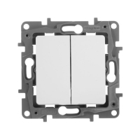 Переключатель 2-кл. СП Etika Plus 10А IP20 250В 10AX безвинтов. зажимы механизм бел. IEK 672212 ТехноИмпульс