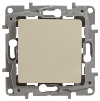 Переключатель 2-кл. СП Etika Plus 10А IP20 250В 10AX безвинтов. зажимы механизм сл. кость IEK 672312 ТехноИмпульс