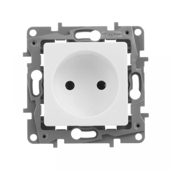Розетка 1-м СП Etika 16А IP20 250В 2P без заземл. немецк. стандарт винтов. клеммы механизм бел. IEK 672220 ТехноИмпульс