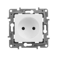 Розетка 1-м СП Etika 16А IP20 250В 2P без заземл. немецк. стандарт винтов. клеммы механизм бел. IEK 672220 ТехноИмпульс