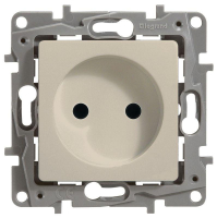 Розетка 1-м СП Etika 16А IP20 250В 2P без заземл. немецк. стандарт винтов. клеммы механизм сл. кость IEK 672320 ТехноИмпульс