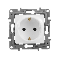 Розетка 1-м СП Etika 16А IP20 250В 2P+E с заземл. немецк. стандарт винтов. клеммы механизм бел. IEK 672221 ТехноИмпульс