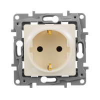 Розетка 1-м СП Etika 16А IP20 250В 2P+E с заземл. немецк. стандарт винтов. клеммы механизм сл. кость IEK 672321 ТехноИмпульс