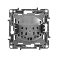 Розетка 1-м СП Etika 16А IP31 250В 2P без заземл. защ. шторки немецк. стандарт винтов. клеммы механизм антрацит IEK 672634 ТехноИмпульс