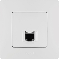 Розетка компьютерная 1-м СП Etika RJ45 кат.5E UTP механизм бел. IEK 672241 ТехноИмпульс