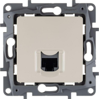 Розетка компьютерная 1-м СП Etika RJ45 кат.5E UTP механизм сл. кость IEK 672341 ТехноИмпульс