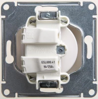 Розетка 1-м СП Glossa 16А IP20 250В без заземл. механизм перламутр. SE GSL000641 ТехноИмпульс
