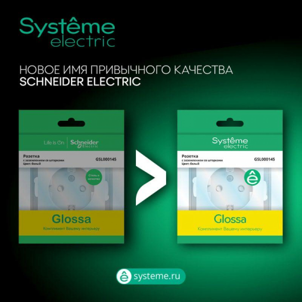 Розетка 1-м СП Glossa 16А IP20 с заземл. в сборе перламутр. SE GSL000642 ТехноИмпульс