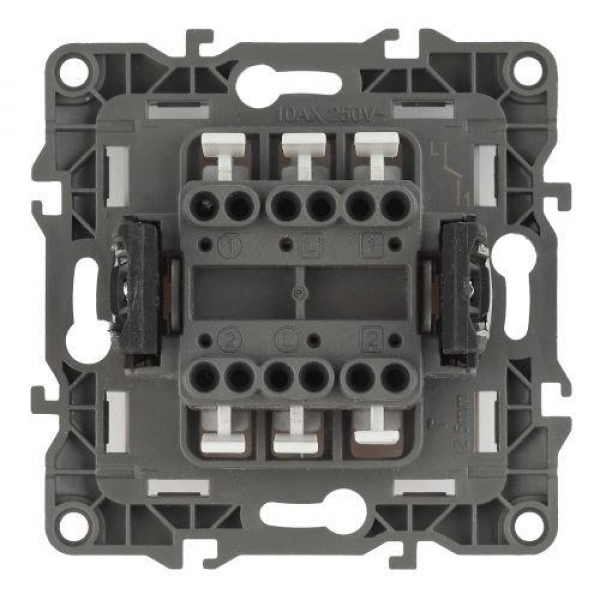 Выключатель 2-кл. СП Эра12 12-1104-01 10А IP20 250В 10AX механизм бел. Эра Б0014645 ТехноИмпульс