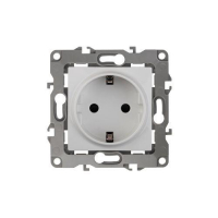 Розетка 1-м СП Эра12 12-2101-01 16А IP20 16AX 250В 2P+E Schuko механизм бел. Эра Б0014675 ТехноИмпульс