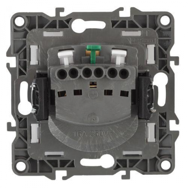 Розетка 1-м СП Эра12 12-2101-01 16А IP20 16AX 250В 2P+E Schuko механизм бел. Эра Б0014675 ТехноИмпульс