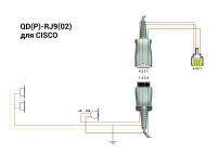 Шнур-переходник VT QD(P)-RJ9(02) ТехноИмпульс