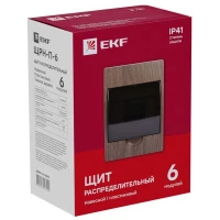 Щит ЩРН-П-6 IP41 темное дерево PROxima EKF pb40-n-6-dark ТехноИмпульс
